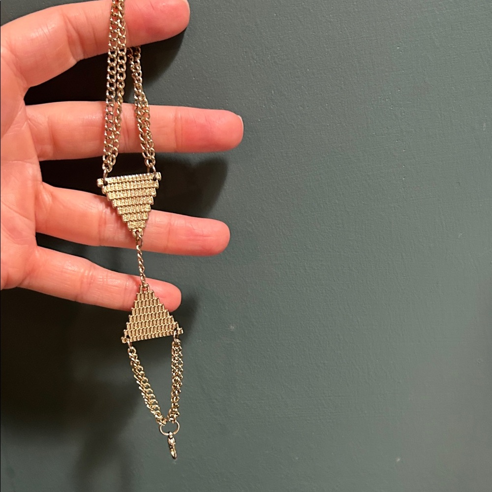 Gold Geometric Chain Bracelet - Picture 10 of 10